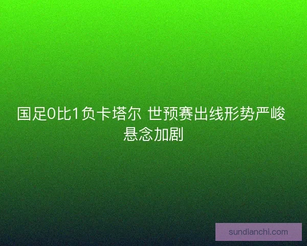 国足0比1负卡塔尔 世预赛出线形势严峻 悬念加剧